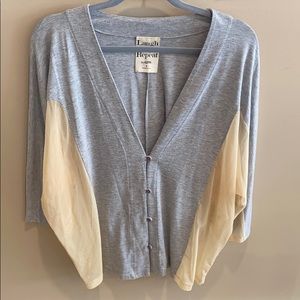 Laugh Cry Repeat by AZFN Gray/Beige Cardigan Sz S